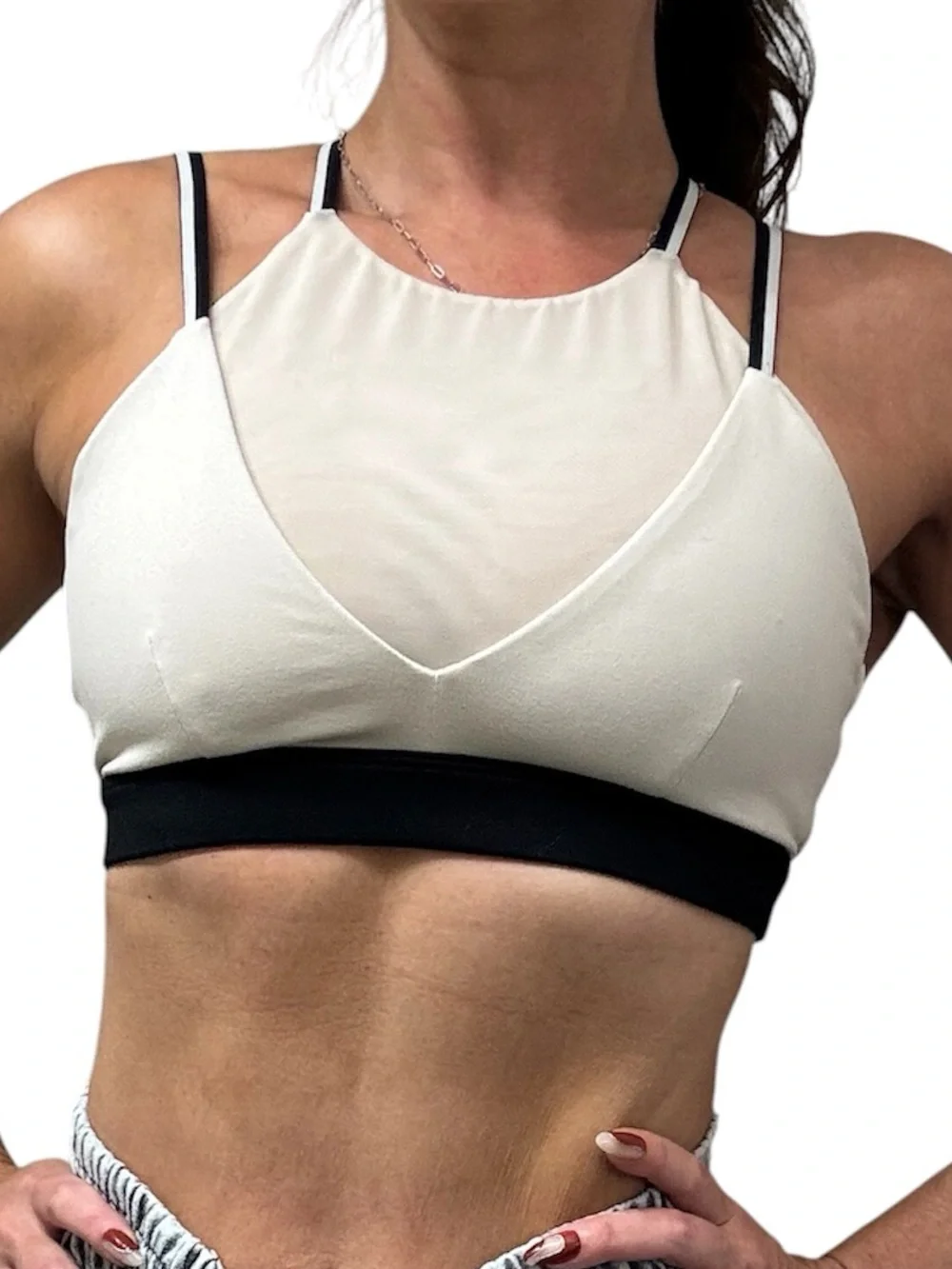 Alo mesh & strappy sports top (S)